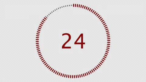 Alpha Transparent countdown overlay timer for a workout or gym video Video stock 304190743