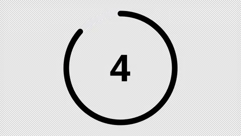 Alpha Transparent countdown overlay timer for a workout or gym video Stock Footage 333643890