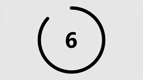 Alpha Transparent countdown overlay timer for a workout or gym video Stock Footage 333643891