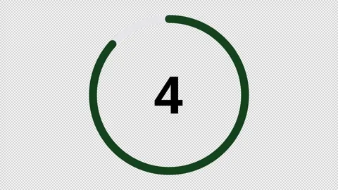 Alpha Transparent countdown overlay timer for a workout or gym video Stock Footage 333643897