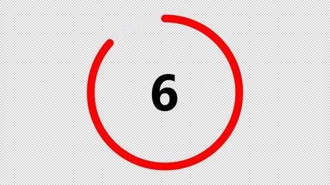 Alpha Transparent countdown overlay timer for a workout or gym video Stock Footage 333643915