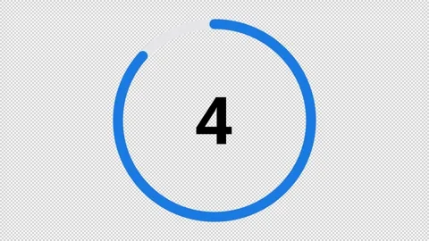 Alpha Transparent countdown overlay timer for a workout or gym video Stock Footage 333643933