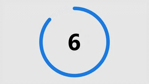 Alpha Transparent countdown overlay timer for a workout or gym video Stock Footage 333643940