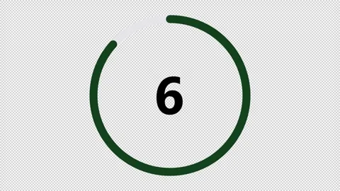 Alpha Transparent countdown overlay timer for a workout or gym video Stock Footage 333643950