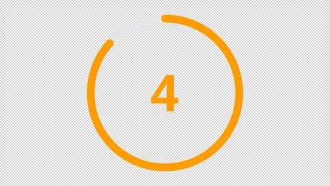 Alpha Transparent countdown overlay timer for a workout or gym video Stock Footage 333643970