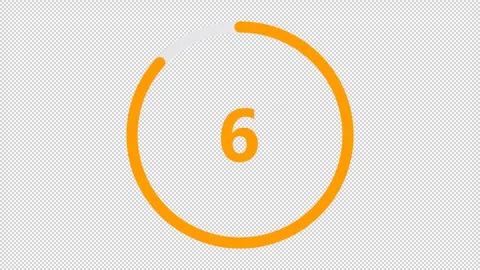 Alpha Transparent countdown overlay timer for a workout or gym video Stock Footage 333643984