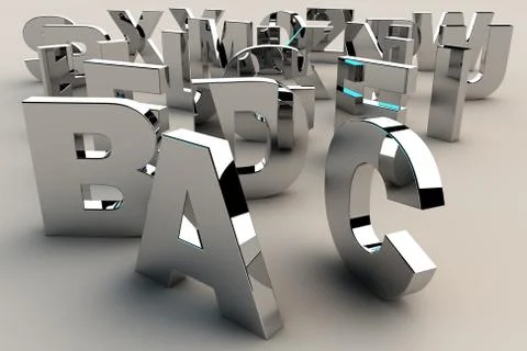 Alphabet in 3d イラスト素材