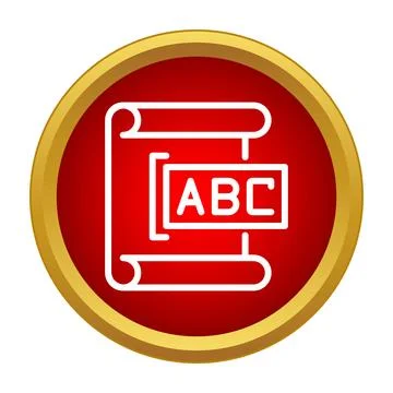 Alphabet abc scroll with education learning concept Illustration
