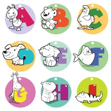 Alphabet Animals Stock Illustration