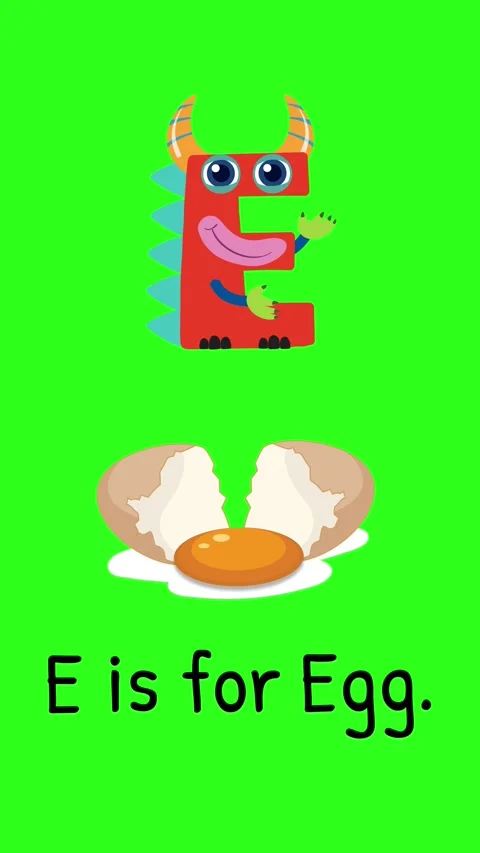 Alphabet Animation: E is for Egg Видео 308984974