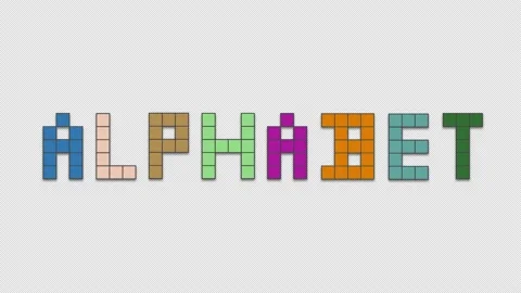 Alphabet Animation Pixel Text, Alpha Channel Stock Footage 237716937