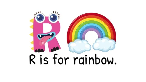 Alphabet Animation: R is for Rainbow | Stock Video | Pond5