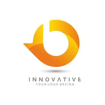 Alphabet B gradient Design, Abstract Colorful Logo Design Elements Stock Illustration