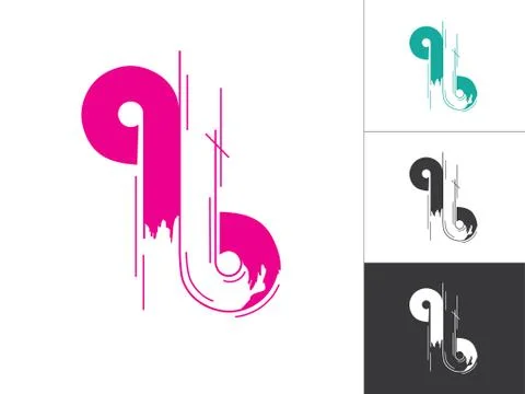 Alphabet a b q Logotype Linked Concept in Vector Illustration Letter Logo Design Stock Illustration