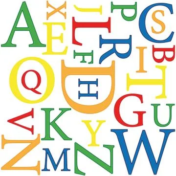 Alphabet background Stock Illustration