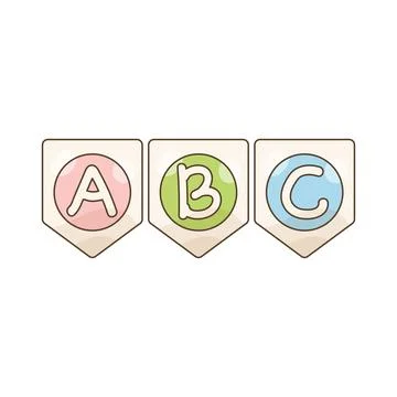 Alphabet banner abc Stock Illustration