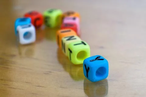 Alphabet beads question mark  Stock Photos