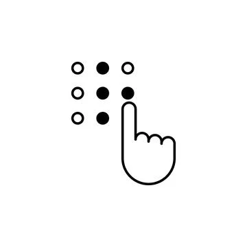 Alphabet for the blind icon. Element of disabled icon for mobile concept and web Stock Illustration