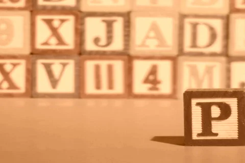 Alphabet blocks HELP V2 - NTSC Video stock 662300