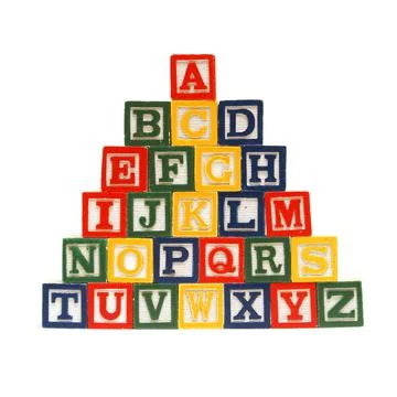 The Alphabet in Blocks Stock Photos