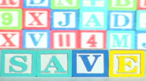Alphabet blocks V5 - PAL Stock Footage