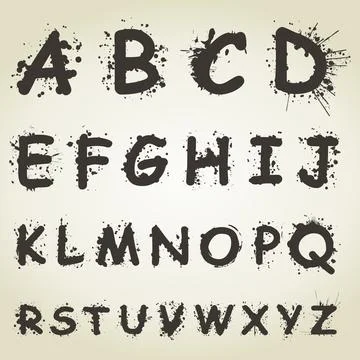 Alphabet a blot Stock Photos