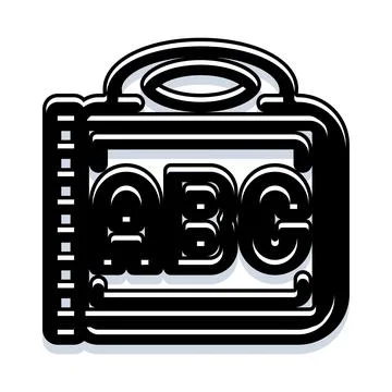 Alphabet book icon learning educational concept development イラスト素材