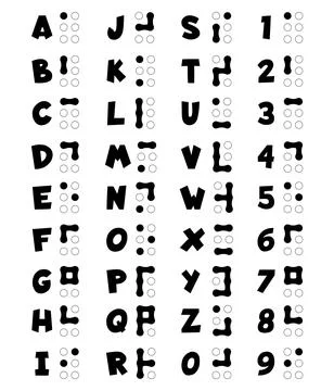 Alphabet Braille. Stock Illustration