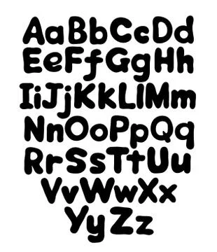 Alphabet bubble hand drawing Illustrazione stock