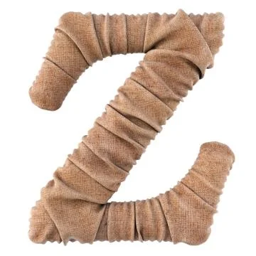 Alphabet burlap Stock Illustration
