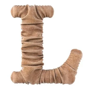 Alphabet burlap Stock Illustration