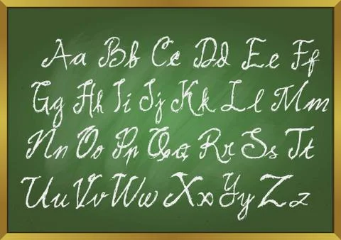 Alphabet chalk Stock Illustration
