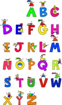 Alphabet Children Stock-Illustration