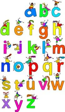 Alphabet Children Stock-Illustration