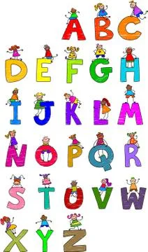 Alphabet Children Stock-Illustration