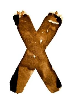 Alphabet in coffee Stock Photos