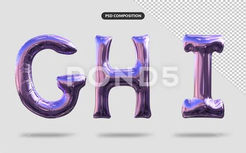 Alphabet collection isolated 3d render PSD 템플릿