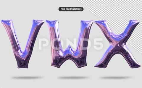 Alphabet collection isolated 3d render ~ PSD Template #234486426