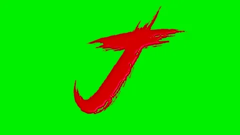 Alphabet collection with liquid red paint brush strokes . Stock-Footage 332094450