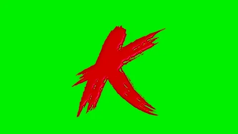 Alphabet collection with liquid red paint brush strokes . Vídeos de archivo 332094453