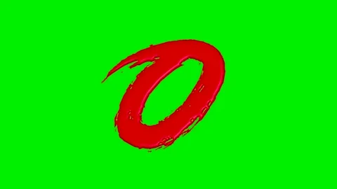 Alphabet collection with liquid red paint brush strokes . Stock Footage 332094527