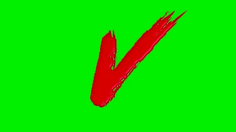 Alphabet collection with liquid red paint brush strokes . 스톡 동영상 332094589