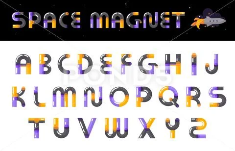 Alphabet Creative Font Letters Set Stock Illustration