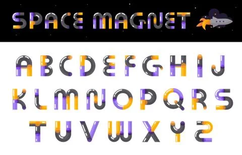 Alphabet Creative Font Letters Set Stock Illustration