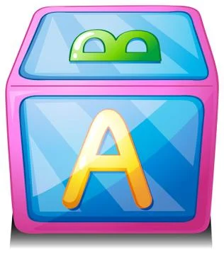 An alphabet cube Stock Illustration