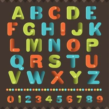 Alphabet cute Stock Illustration