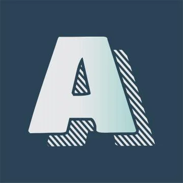 Alphabet design  handcrafted vector collection Stock Illustration