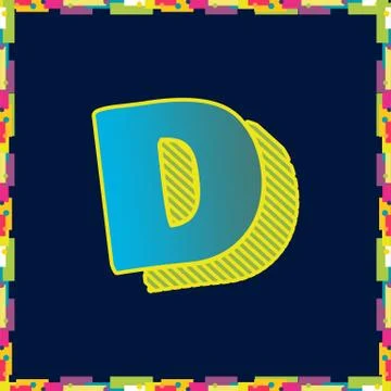 Alphabet design  handcrafted vector collection Stock Illustration
