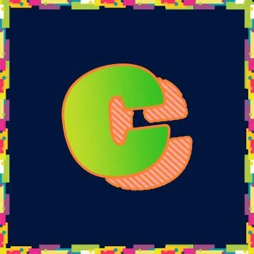 Alphabet design  handcrafted vector collection Stock Illustration