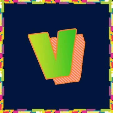 Alphabet design  handcrafted vector collection Stock Illustration